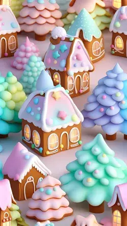 HD background wallpaper  - Christmas houses 😋