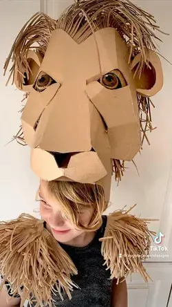 DIY CARDBOARD Lion Headdress