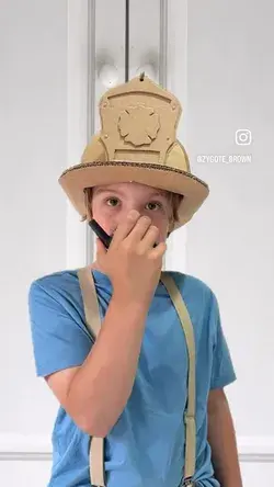 Make a cardboard Firefighter Helmet.