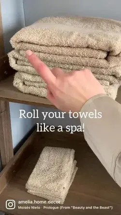 Roll your towels like a spa! 🤍