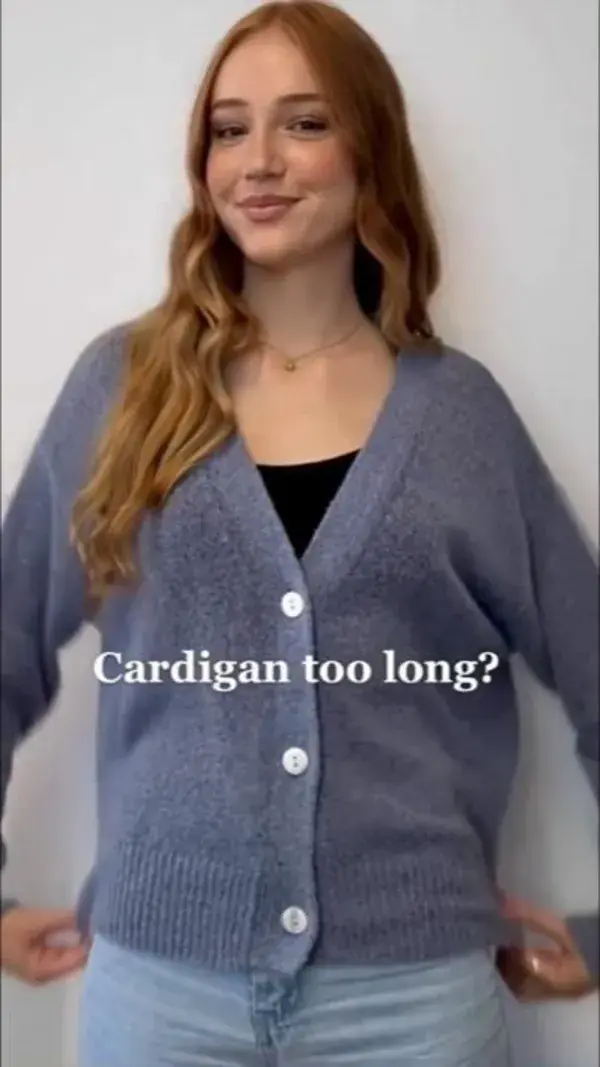 STYLE HACK: How to crop your cardigan.