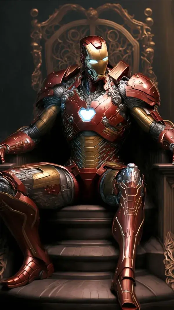 IRON MAN SITTING ON THRONE