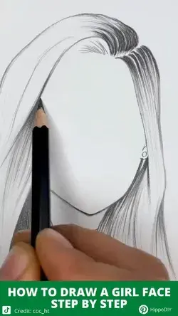 draw a girl face step by step 🥰🎨