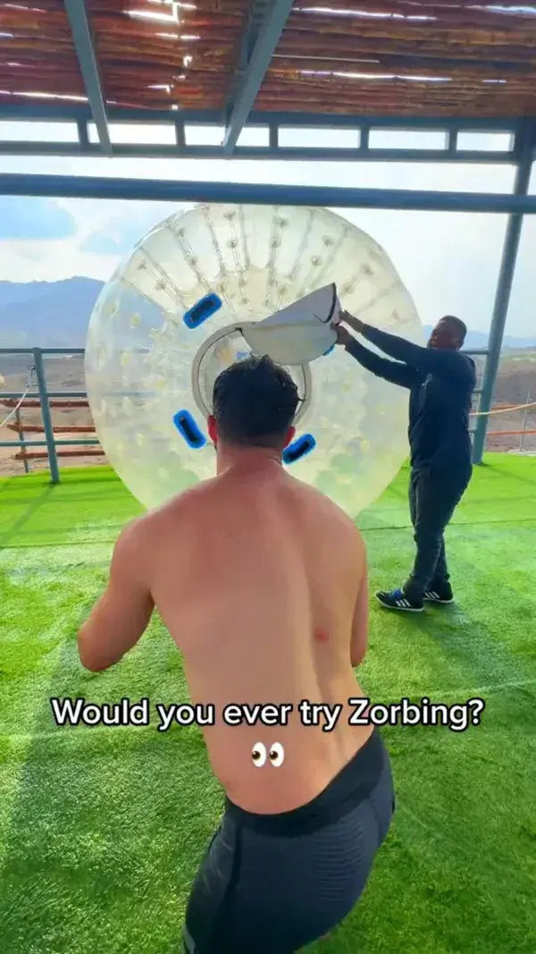 Zorbing in dubai!