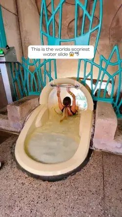 Would you dare go on one of the worlds scariest water slides?! 🤯✈️