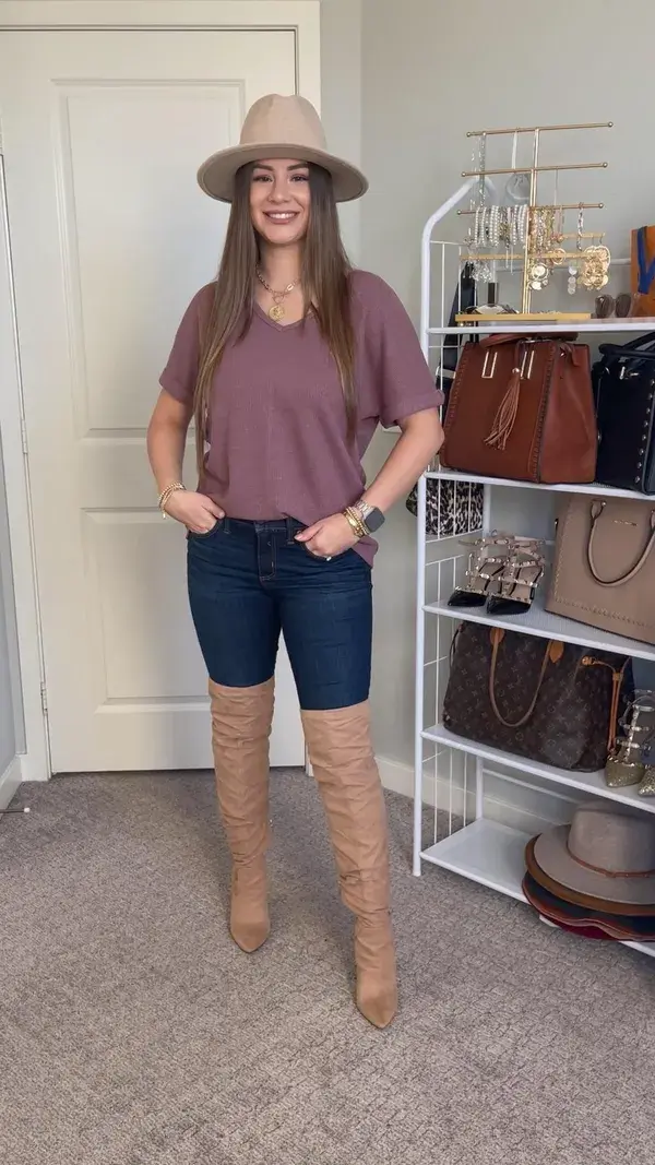 Casual Outfit Idea, Over the Knee Boots, Dinner Date Outfit, Affordable Style, Outfit Inspo