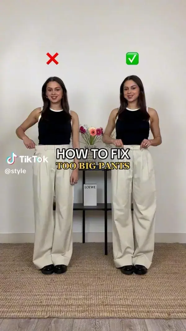 Pants fitting too big?? Try this hack