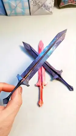 Fold a sword out of paper, that’s cool