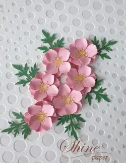 Handmade Paper Flowers - Pink Wild Rose