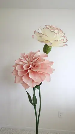 Giant paper flower dahlia diy how to