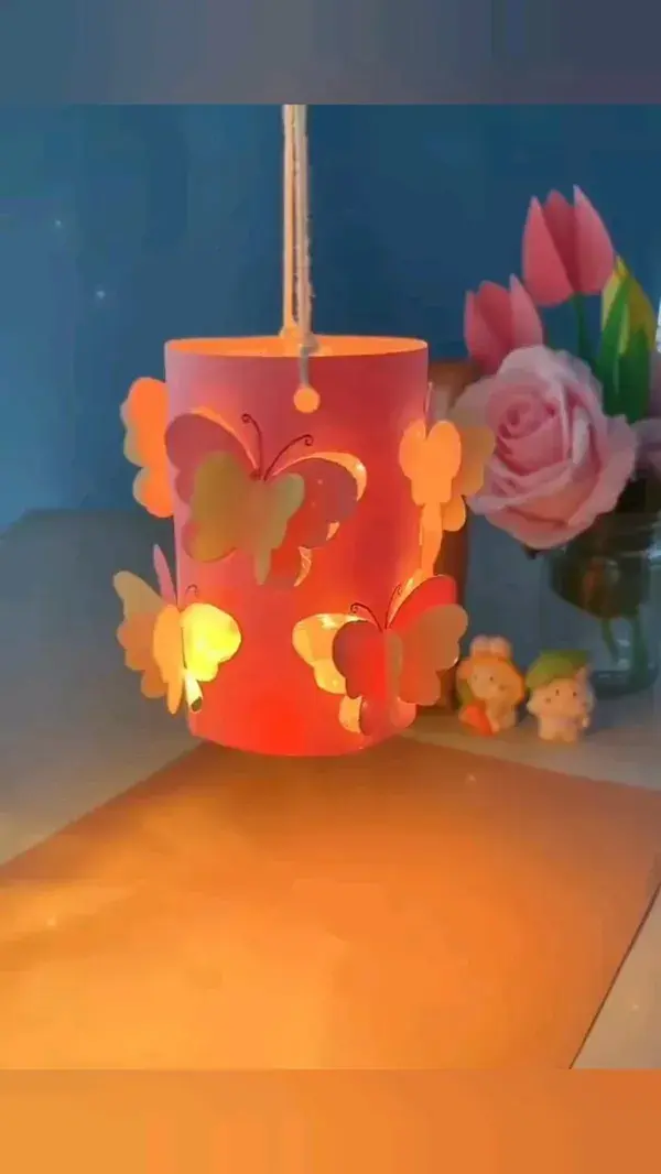 Paper lamp making at home | paper lantern tutorial very easy | Diy festivities