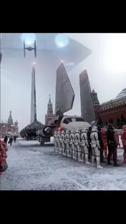 star wars preparations at red square...