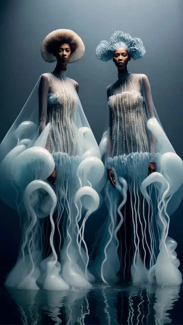 Avant Garde Fashion Editorial Gowns - Jellyfish