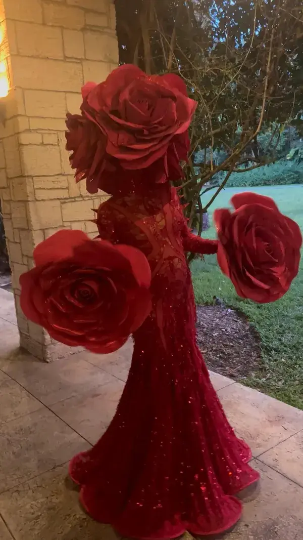 Dancing Red Rose in the garden of your dreams! Beautiful performance for special events.