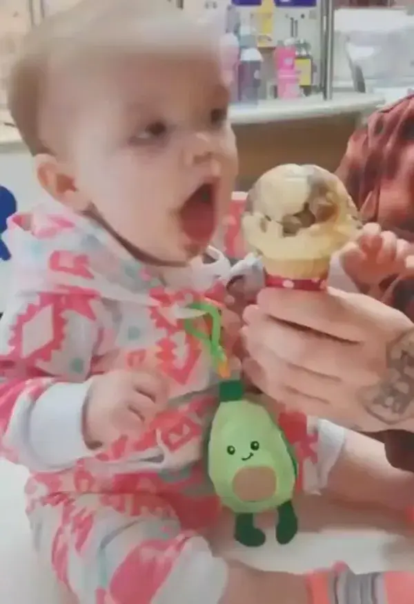 Baby and ice cream