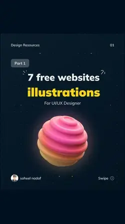 Illustrations website for UI UX Designer (Part 1)