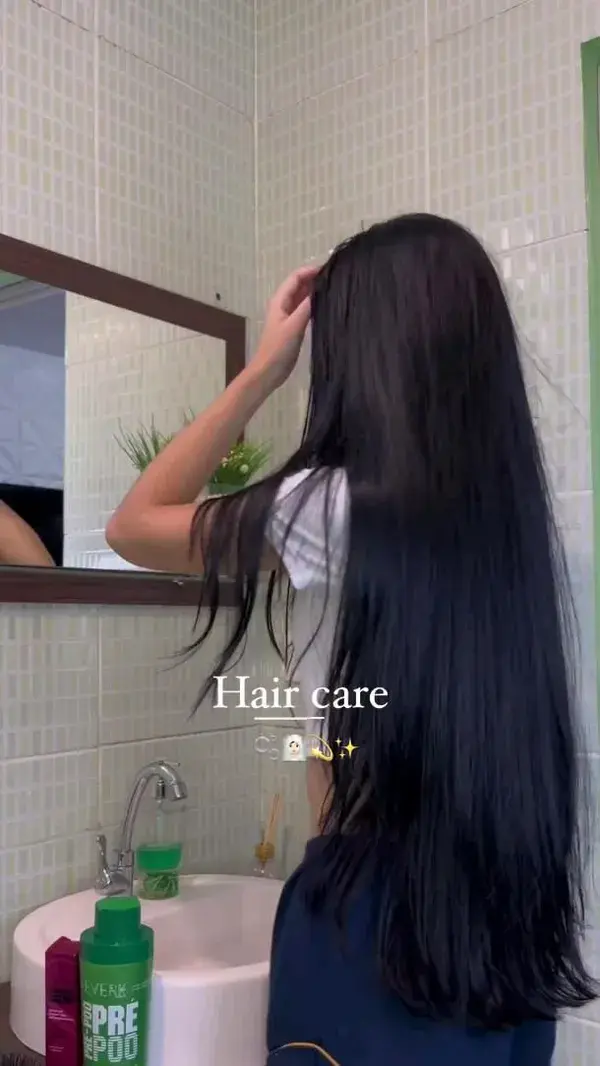 hair care routine 🛀 cr:amandeiveira.t on instagram