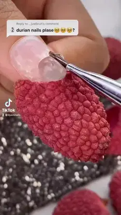 Lychee Nail Extension | 3D Fruit Nail Design | New TikTok Nail Art