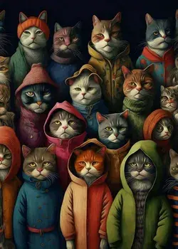 Funny cat gang