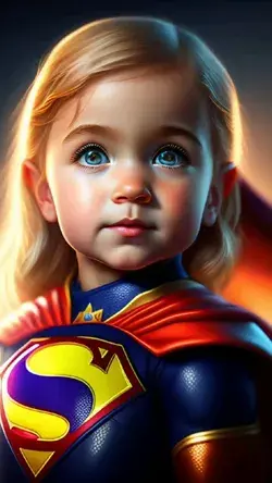 Superman Kids Girl Live Animation Wallpaper for Android iPhone in 4k