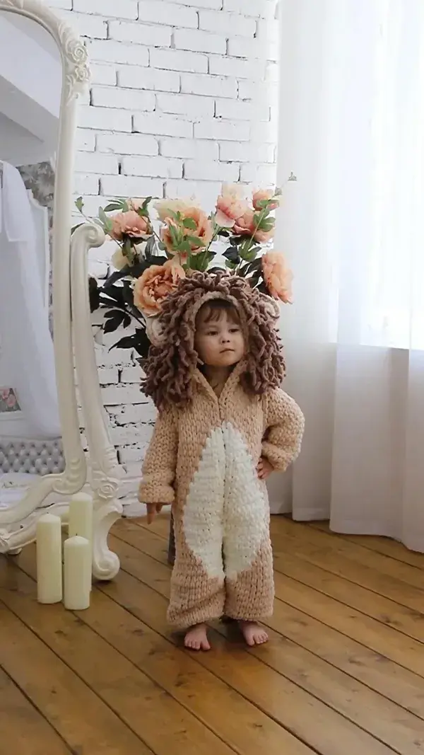 Alize Puffy Fine | kigurumi Lion #alizepuffy #romper #kigurumi #diy