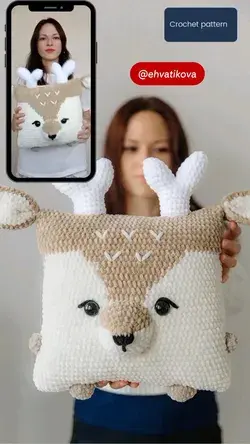 crochet deer pattern, amigurumi deer, cochet pillow pattern, crochet gnome