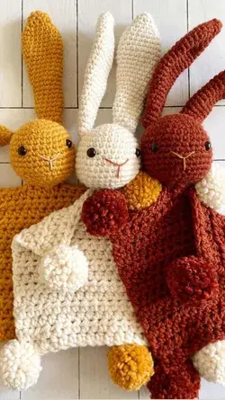 A house isn't a home without a crochet snuggle bunny.