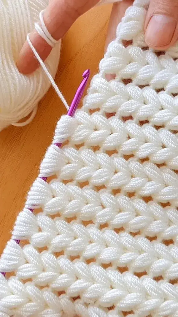 Crochet Tunisian Puff Stitch Tutorial