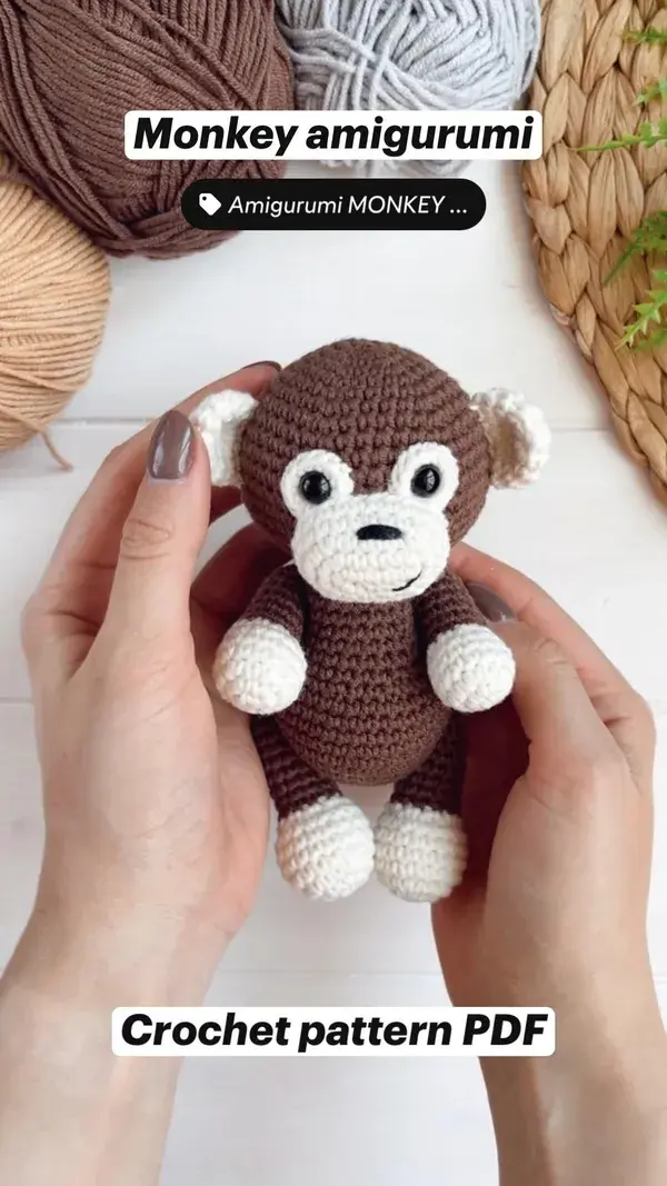 Monkey amigurumi crochet pattern pdf safari animals