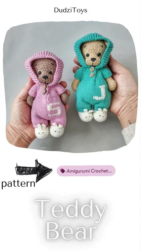 Teddy Bear crochet pattern - easy to follow - amigurumi Häkelanleitung