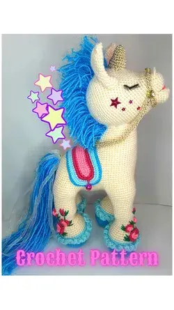 Crochet Toy Pattern - Crochet Unicorn Pattern - Amigurumi Pony Pattern - Horse Tutorial