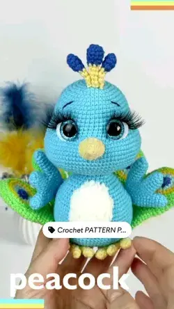 peacock crochet bird crochet pattern amigurumi animals crochet doll