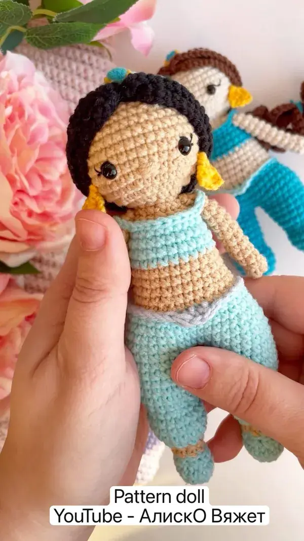 Amigurumi doll, Amigurumi toy, Crochet toy, Crochet doll,Pattern doll  YouTube - АлискО Вяжет