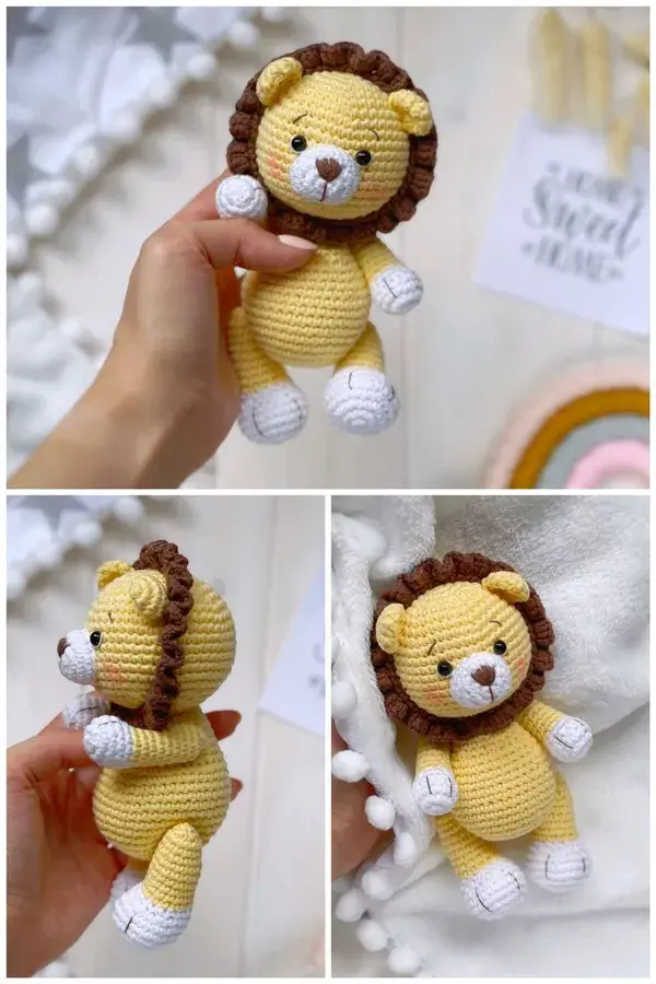 Lion amigurumi crochet pattern, Crochet lion