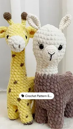 2 crochet patterns animals toy. Plush toys amigurumi.