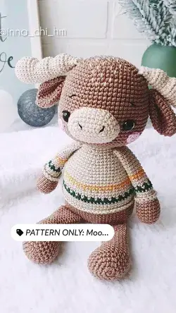 Nico the Moose PDF CROCHET PATTERN