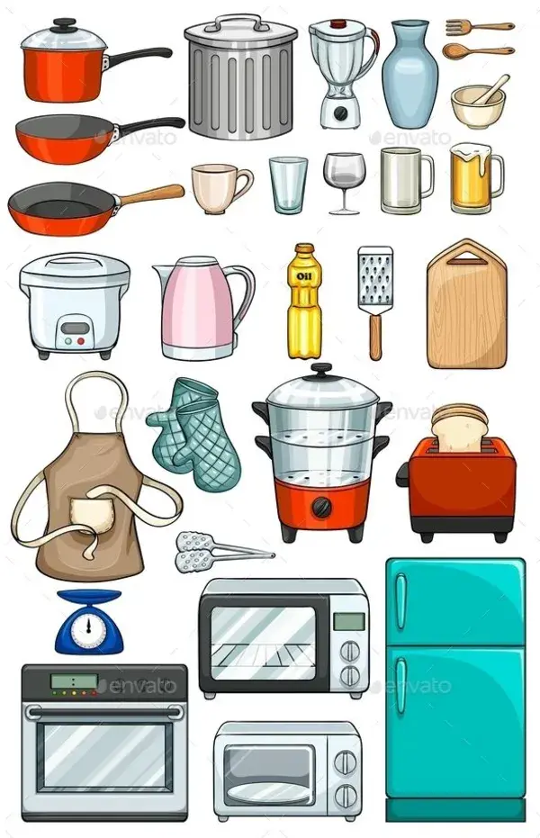 Kitchen Objects , Vectors | GraphicRiver