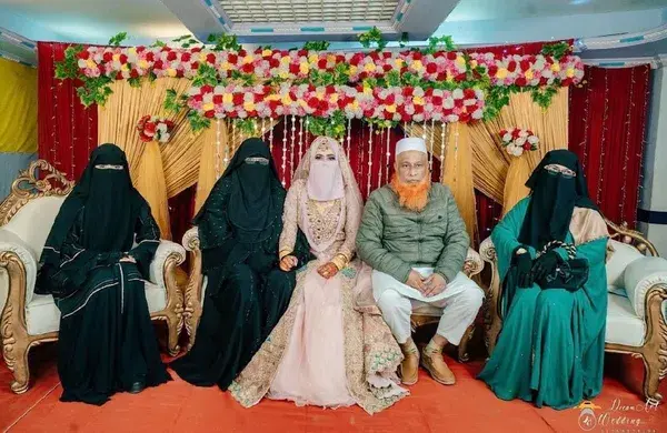 Niqabi family wedding