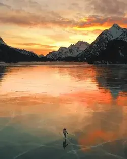 Switzerland in a beautiful sunset moment