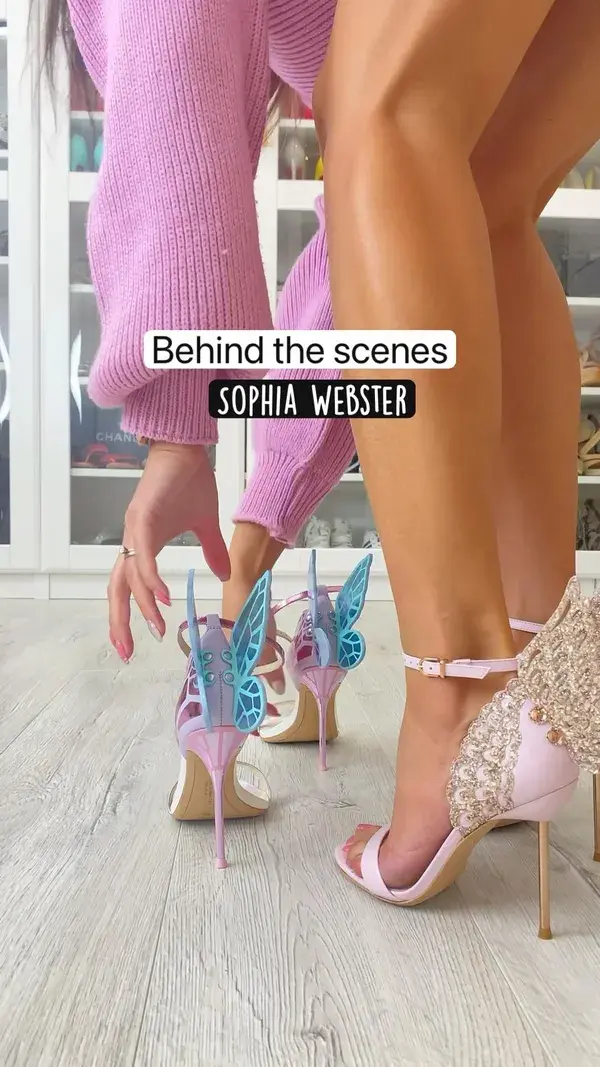 Behind the scenes of my Sophia Webster shoes video