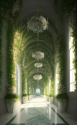 Fantasy castle hallway