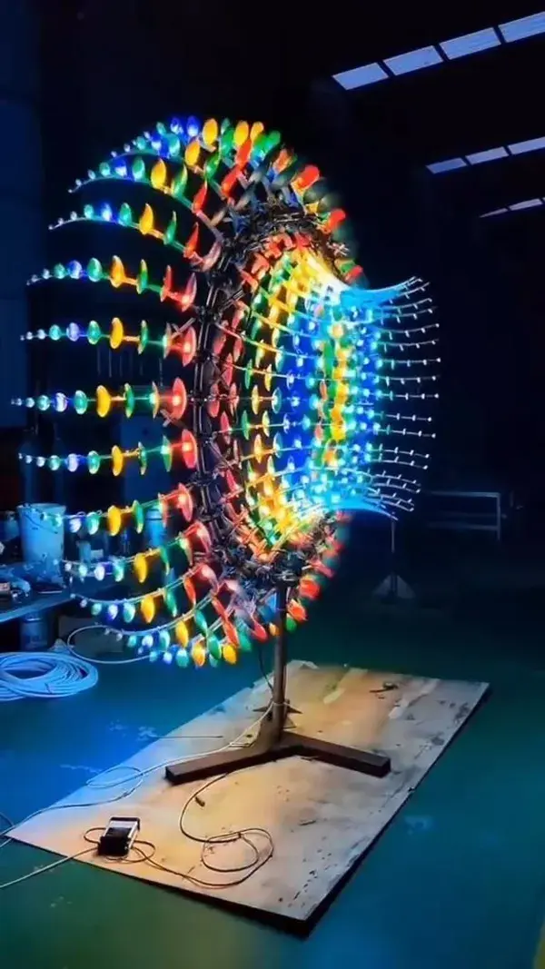 Amazing colorful kinetic installation by Anthony Howe