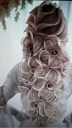 Wonderful Flower Hair Style