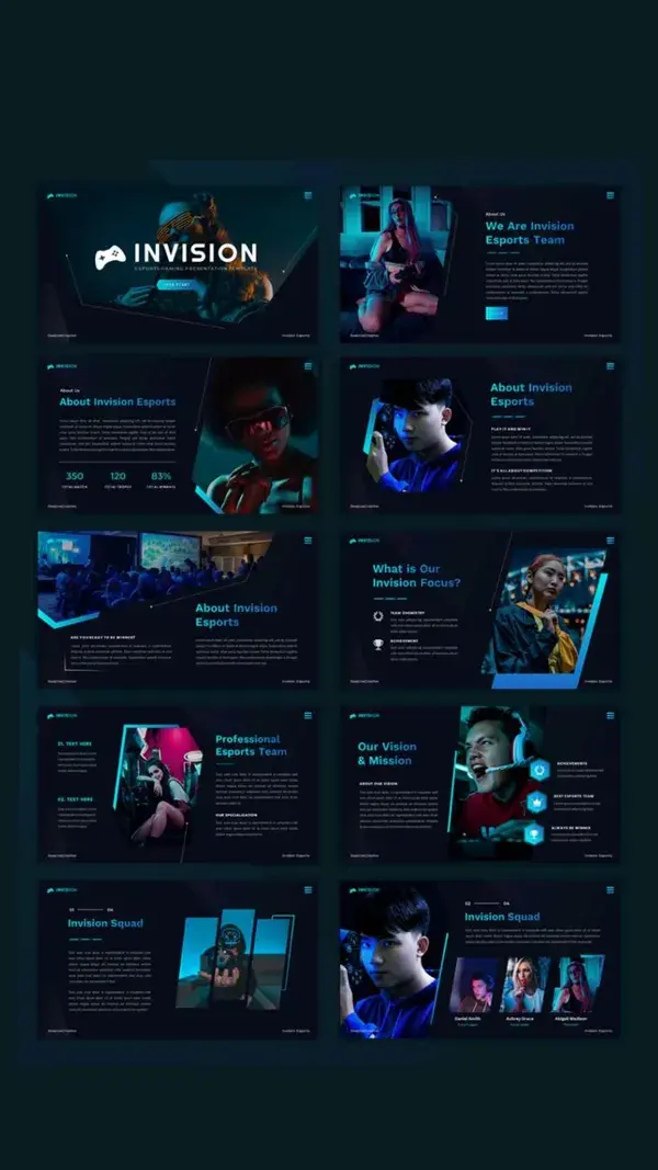 Invision Esports & Gaming Presentation Template