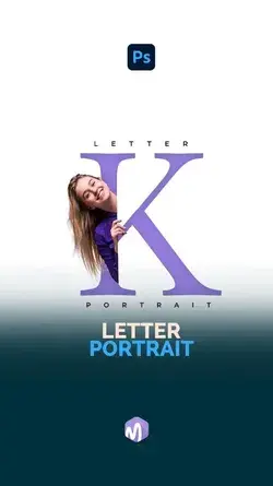 Letter ( K ) Portrait in Photoshop