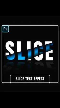 Create a Slice Text effect in adobe photoshop