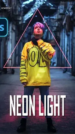 Neon light effect - Photoshop