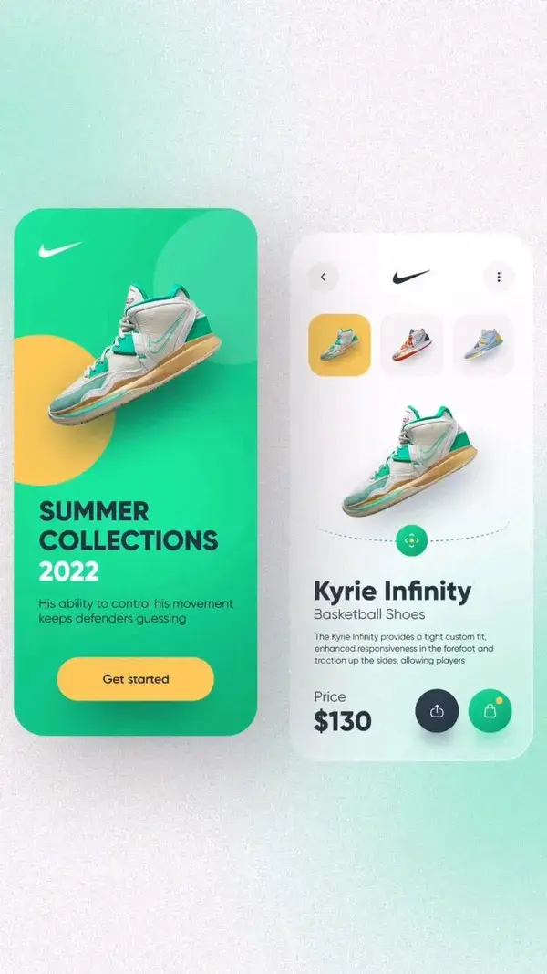 Nike Shoes UI/UX Design Interface ❤️