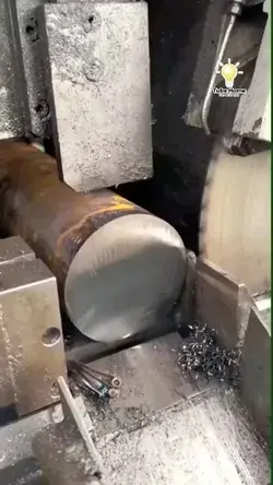 process of cutting thick and long iron pipe - tube home