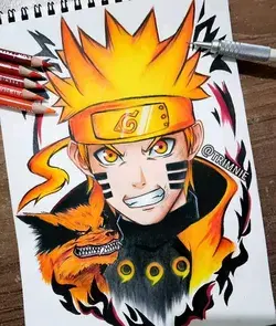 drawing of six path of Naruto